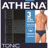 Lot de 3 slips taille basse Tonic homme Athena GRRIS FONCE - 2410 T4