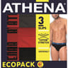 Lot de 3 slips basic color homme Athena ROUGE  - 2400 T4