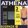 Lot de 3 slips basic color homme Athena 2420 - NR/GR/NR T7