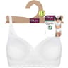 Soutien-gorge sans armature maintien ligne Coeur Croisée coton bio Playtex 000 BLANC 110B