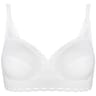 Soutien-gorge sans armature maintien ligne Coeur Croisée coton bio Playtex 000 BLANC 110C