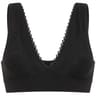 Brassière dentelle bretelles larges ligne Lingerie Le bourget 500 NOIR T1-2