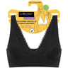 Brassière dentelle bretelles larges ligne Lingerie Le bourget 500 NOIR T1-2