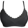 Brassière coton finition dentelle bretelles fines ligne Oh! Mademoiselle Le Bourget 500 NOIR 14 ANS