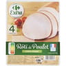 Carrefour extra rôti de poulet 100% filets 4 tranches 160g