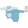Lot de 2 bodies manches longues fantaisies bébé VERT 1MOIS