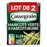 Cassegrain haricots verts haricots beurre 1/2 2x220g