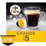 Carrefour extra café 16 capsules compatibles dolce gusto intensité 120g
