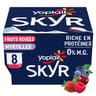 Skyr 0% sur lit aux fruits panaché 8x100g