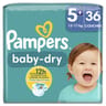 Pampers baby dry couches taille 5+ 12-17kg x36
