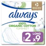 Always cotton protection serviette hygienique ailettes long x9