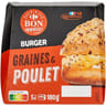 Carrefour bon appétit burger graines et poulet 180g