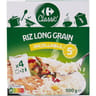 Carrefour classic' riz long grain incollable 5 min 4x125g