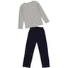 Pyjama long manches longues femme GRIS CHINE AOP T50\52