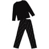 Pyjama long manches longues femmes NOIR T46\48