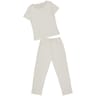 Pyjama long manches courtes femmes ECRU T50\52