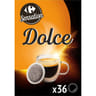 Carrefour sensation café dosettes compatible senseo dolce x36 250g