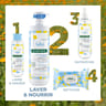 Klorane bébé lait de toilette sans rincage au calendula apaisant 750ml