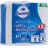 Carrefour essential essuie-tout ultra absorption xxl blanc x4 rouleaux