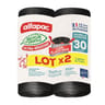 Alfapac sacs poubelle 30l à lien coulissant élastique lot de 2x15 sacs