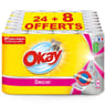 Okay essuie tout decor 32 rouleaux 24+8 offerts