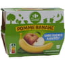 Carrefour classic' desserts pomme banane sans sucres ajoutés x4 - 400g
