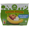 Carrefour classic' desserts pomme banane sans sucres ajoutés x4 - 400g
