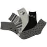 5 paires de socquettes fantaisies femme PANDA/COEUR 37\41