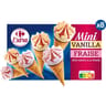 Carrefour extra 8 mini cônes vanille fraise 344g