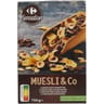 Carrefour sensation muesli & co 2 chocolats & noisettes 750g