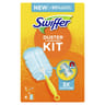 Swiffer attrape & retient kit de depoussierage (1 manche et 4 recharges)
