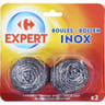 Carrefour expert éponge spirale boule inox x2