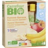 Carrefour bio compote pomme banane sans sucres ajoutés 4x90g