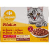 Carrefour companino pâtée pour chat en sauce au boeuf, au poulet, à la dinde & veau - 1.2kg