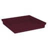 Soucoupe carre toscane 40 cm - bourgogne
