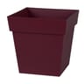 Pot toscane carre 32 cm 22l - bourgogne