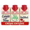 Elle&vire crème entière fluide 30%mg de condé sur vire lot 3x20 cl