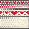 20 serviettes 33x33cm 3 plis coeurs tricot