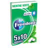 Freedent chewing-gum sans sucres menthe verte 5x10 - 70g