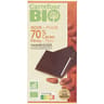 Carrefour bio chocolat noir 70% cacao Pérou bio tablette 100g