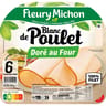 Fleury michon blanc de poulet doré au four 6 tranches 190g