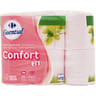 Carrefour essential papier toilette confort rose 12 rouleaux