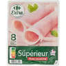 Carrefour extra jambon le supérieur avec couenne sans ogm 8 tranches 320g