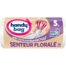 Handybag sacs poubelle 5l 100% recyclé salle de bain poignées x 20