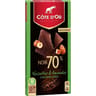 Côte d'Or noir 70% noisettes amandes caramélisées 100g