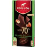 Côte d'Or noir 70% noisettes amandes caramélisées 100g