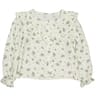 Chemise manches longues fille ECRU/VERT 5 ANS