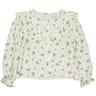 Chemise manches longues fille ECRU/VERT 14 ANS