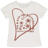 Tee shirt manches courtes fille ECRU 6 ANS