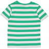 Tee shirt manches courtes garçon STRIPE VERT 14 ANS